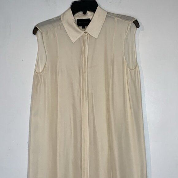 BIRGITTE HERSKIND Norma Silk-Blend Sleeveless Shirt Dress - Picture 4 of 11